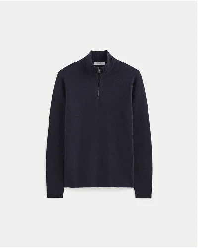Image | The No-Sweat Quarter-Zip | Heathered Midnight
