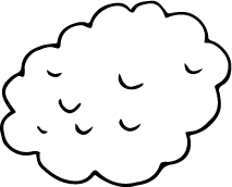 A line drawing of a cloud