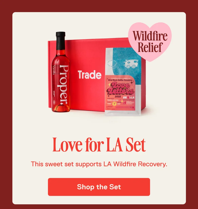 Love for LA Set. This sweet set supports LA wildfire recovery. Shop the Set.