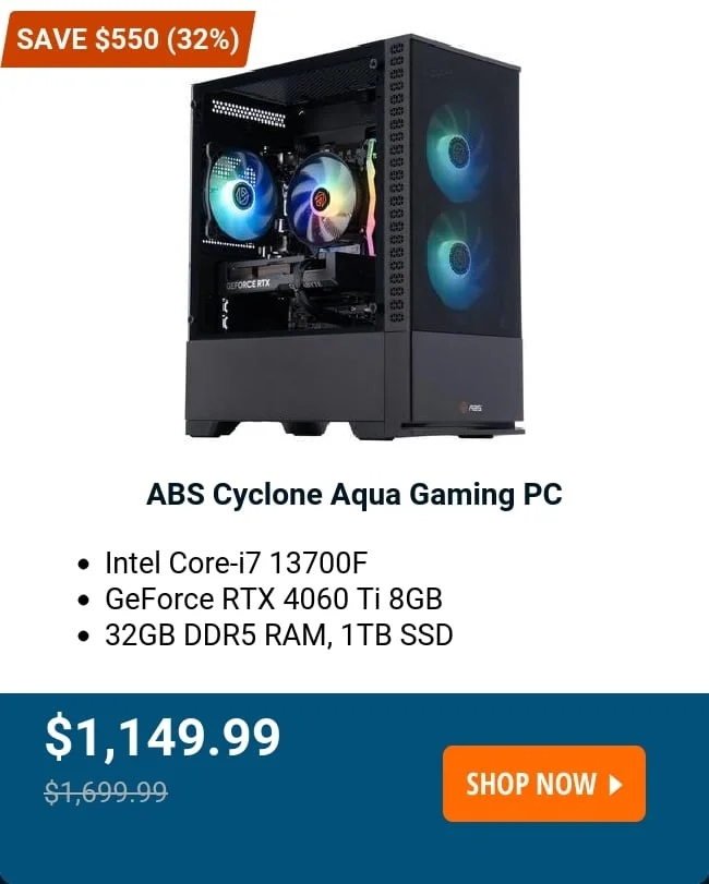 ABS Cyclone Aqua Gaming PC