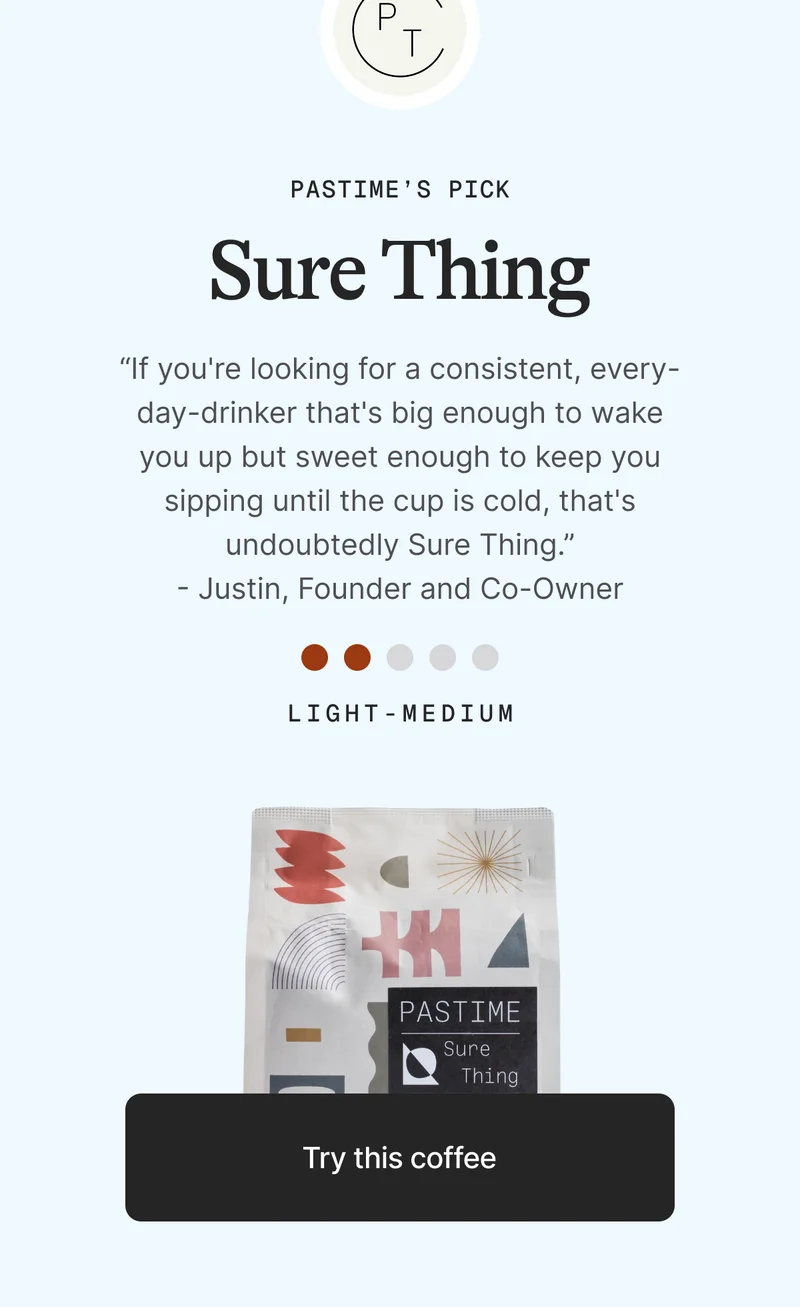 Pastime's Pick: Sure Thing