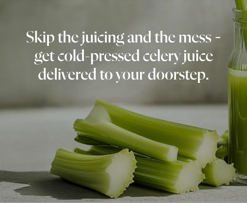 Skip the juicing and the mess – get cold-pressed celery juice delivered to your doorstep.
