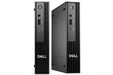 Two Dell Pro Micro Desktop computers.