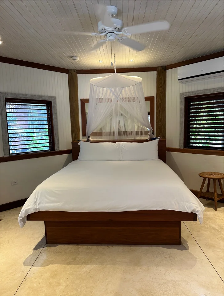 Bed in a beach hut