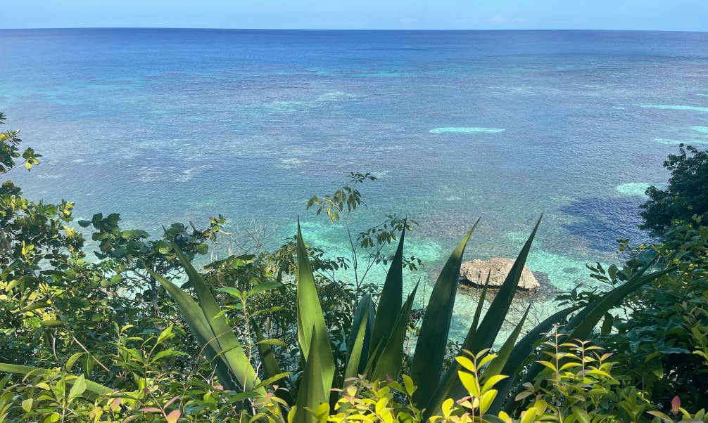 Last look at the Caribbean Sea before departing