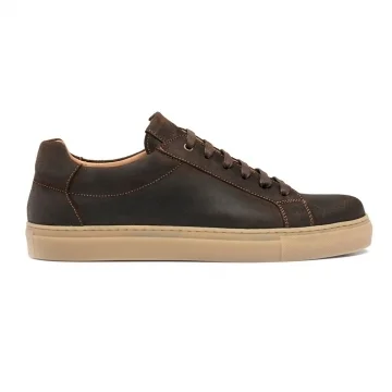 Otis Trainer in Brown Waxy Leather