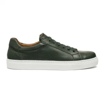 Otis Trainer in Olive Grain Leather