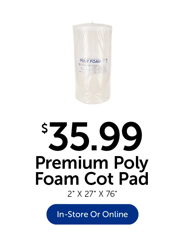 Poly Foam Cot Pad