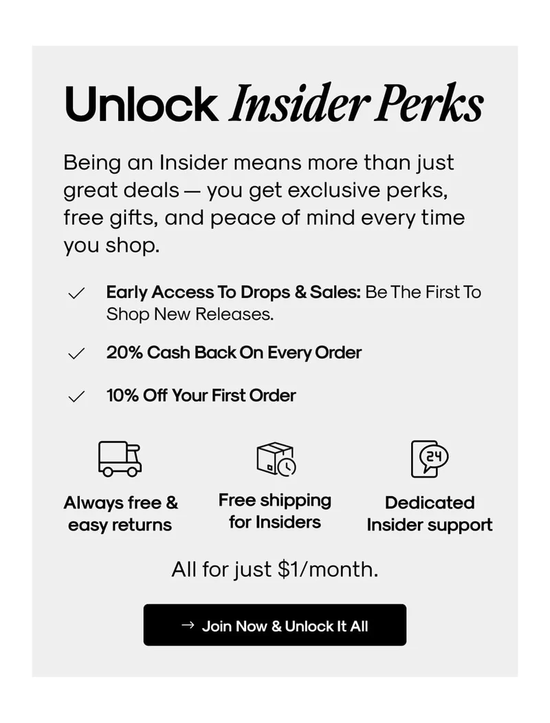 Unlock insider Perks
