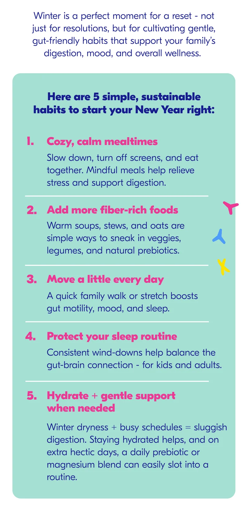 Here are 5 simple, sustainable habits to start your New Year right: