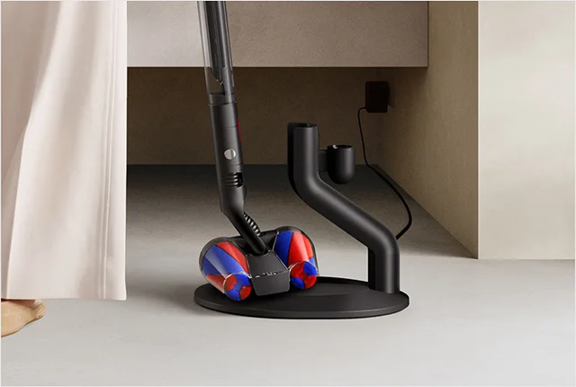 The Dyson PencilVac on the charging dock