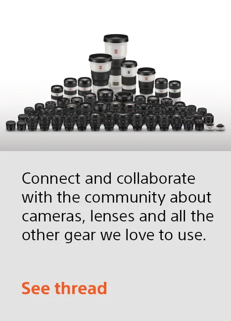 Connect and collaborate with the community about cameras, lenses and all the other gear we love to use. | See thread
