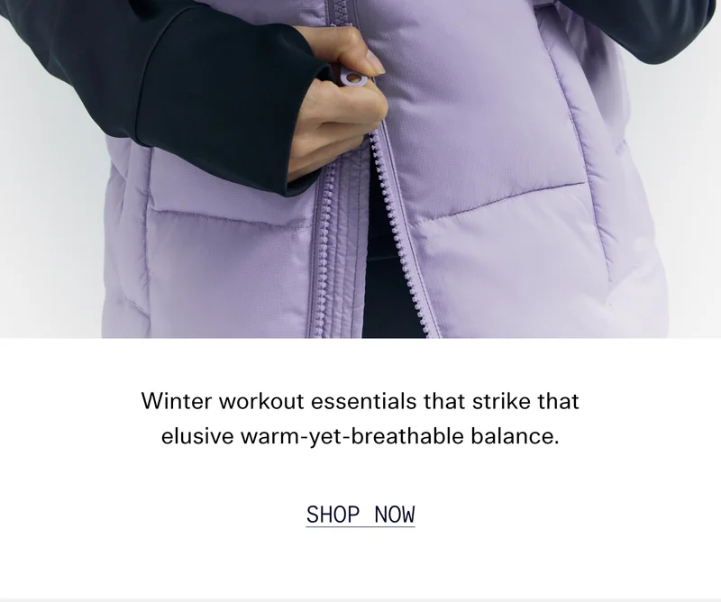 Winter workout essentials that strike that elusive warm-yet breathable balance.  |  SHOP NOW