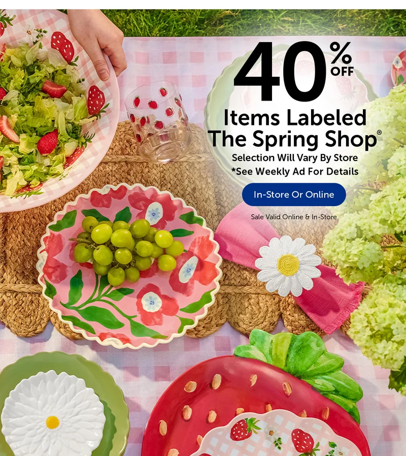 40% Off The Spring Shop - Select Categories