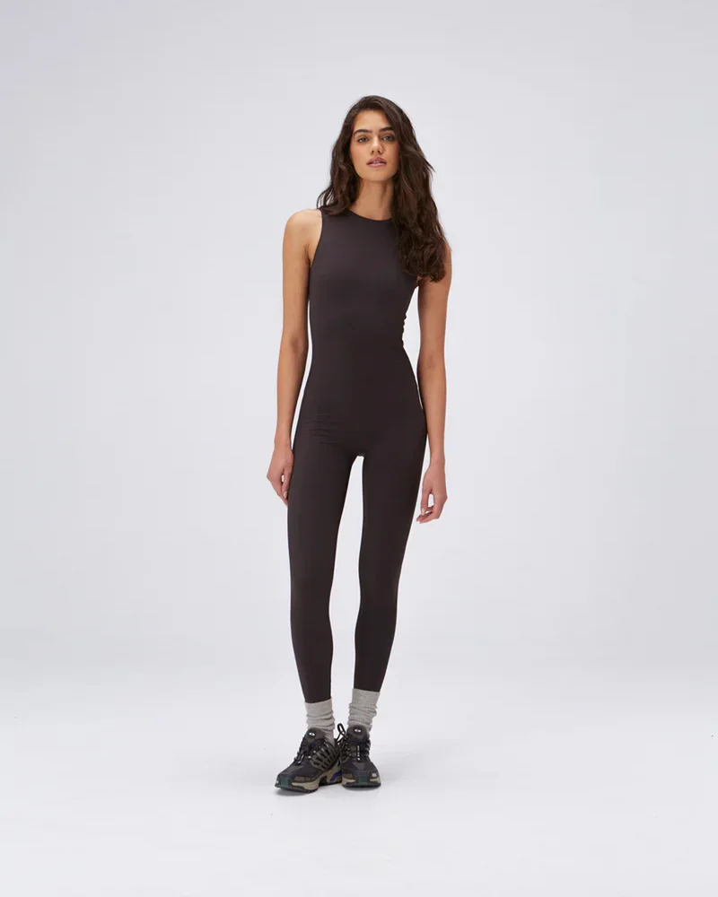 Ultimate Sleeveless Unitard - Coffee Bean