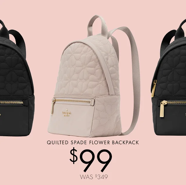 QUILTED SPADE FLOWER BACKPACK