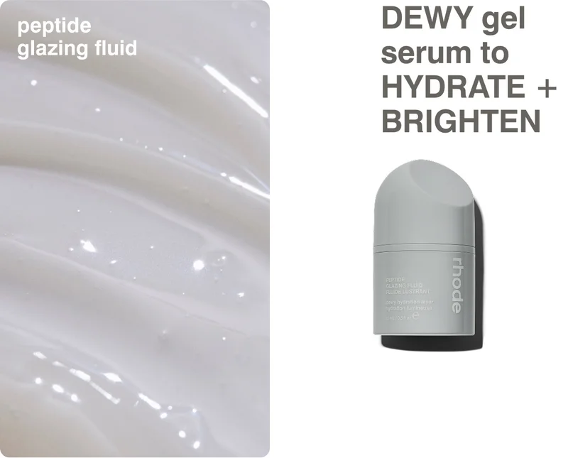 peptide glazing fluid DEWY gel serum to HYDRATE + BRIGHTEN