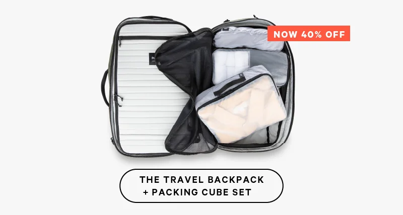 The Travel Backpack + Packing Cube Set