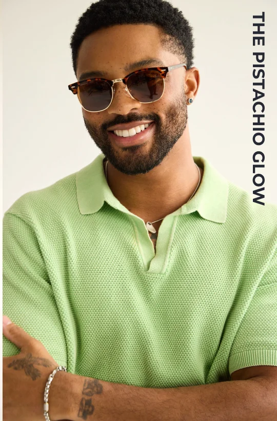 Knit Polo: The Pistachio Glow