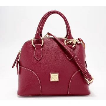 Dooney & Bourke Lucca Pebble Leather Satchel with Crossbody Strap