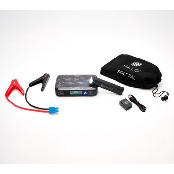 HALO Bolt Jump Starter with Detachable 2,600mAh Power Bank Flashlight