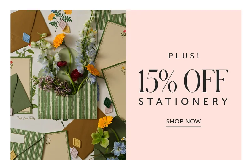 Plus! 15% OFF STATIONERY Shop Now