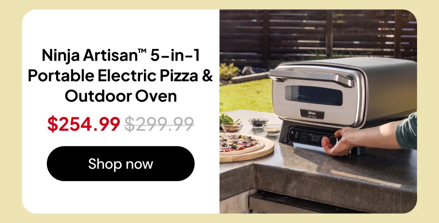 Ninja Artisan™ 5-in-1 Portable Electric Pizza & Outdoor Oven