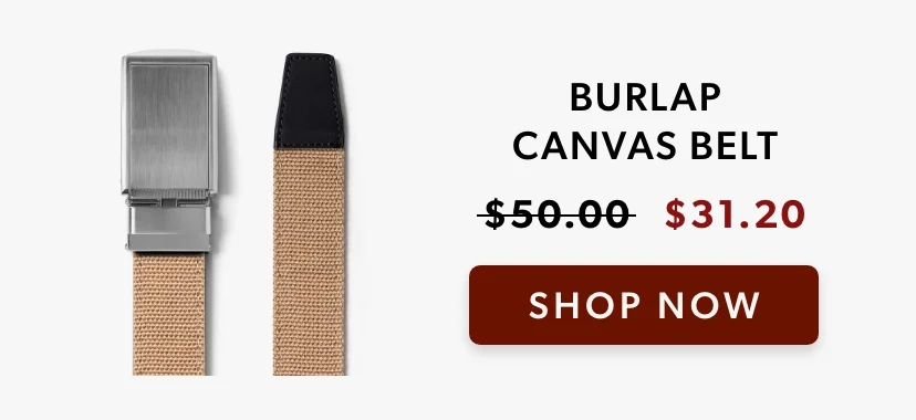 Burlap Canvas Belt