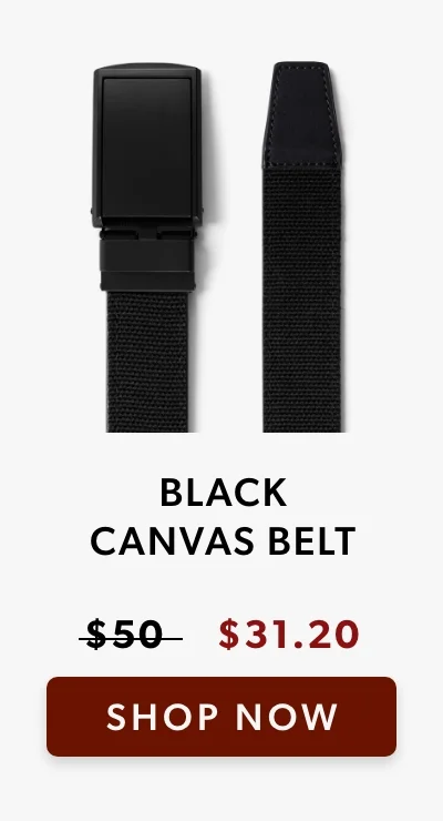 Black Canvas Belt