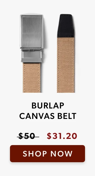 Burlap Canvas Belt
