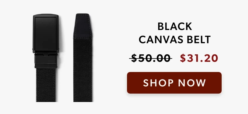 Black Canvas Belt