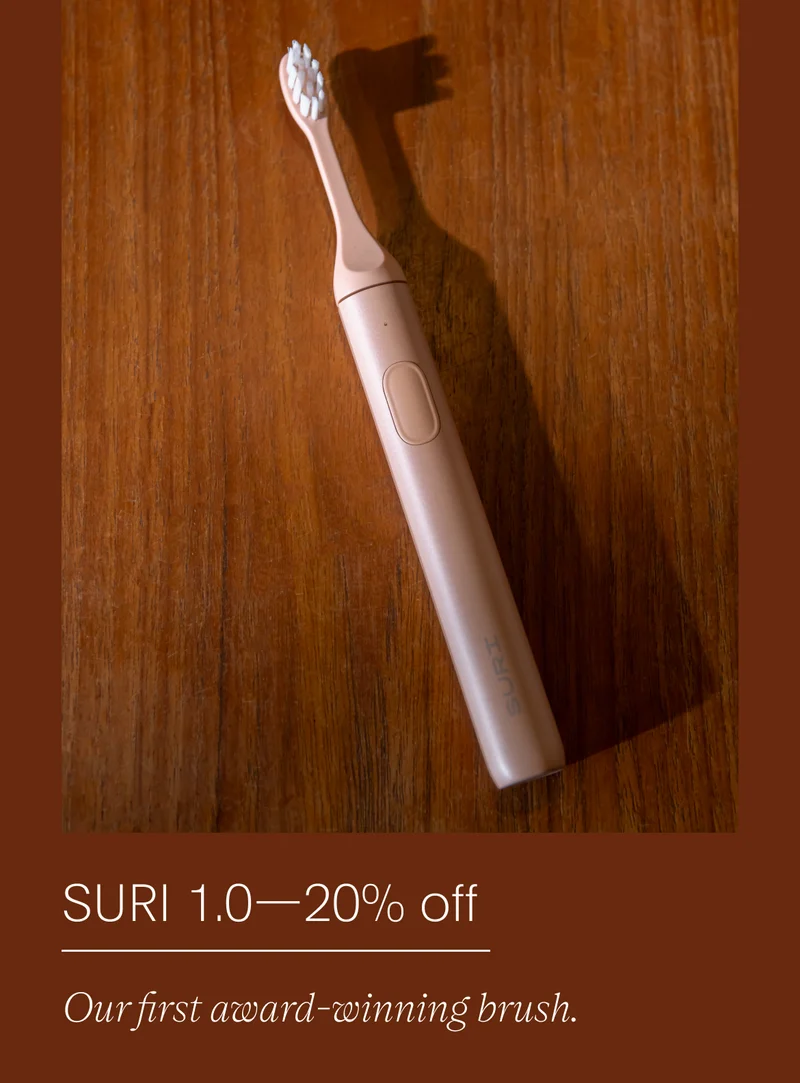 suri 1.0—20% off - our first award-winning brush.