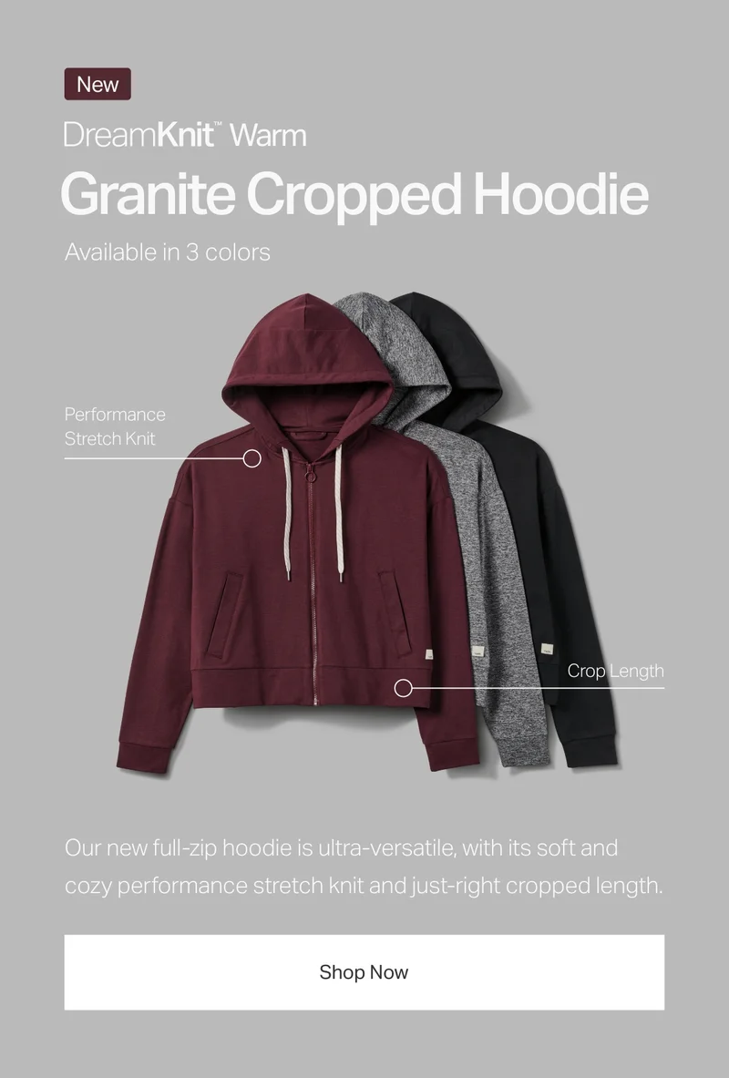 Granite Cropped Hoodie