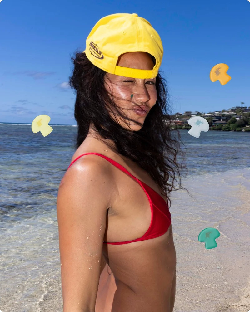 kelia in spotwear shroom
