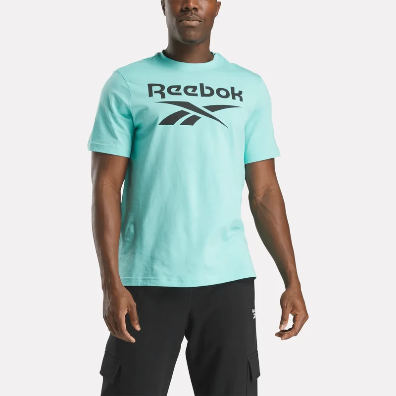 Image of Men's Reebok Identity Big Stacked Logo T-Shirt