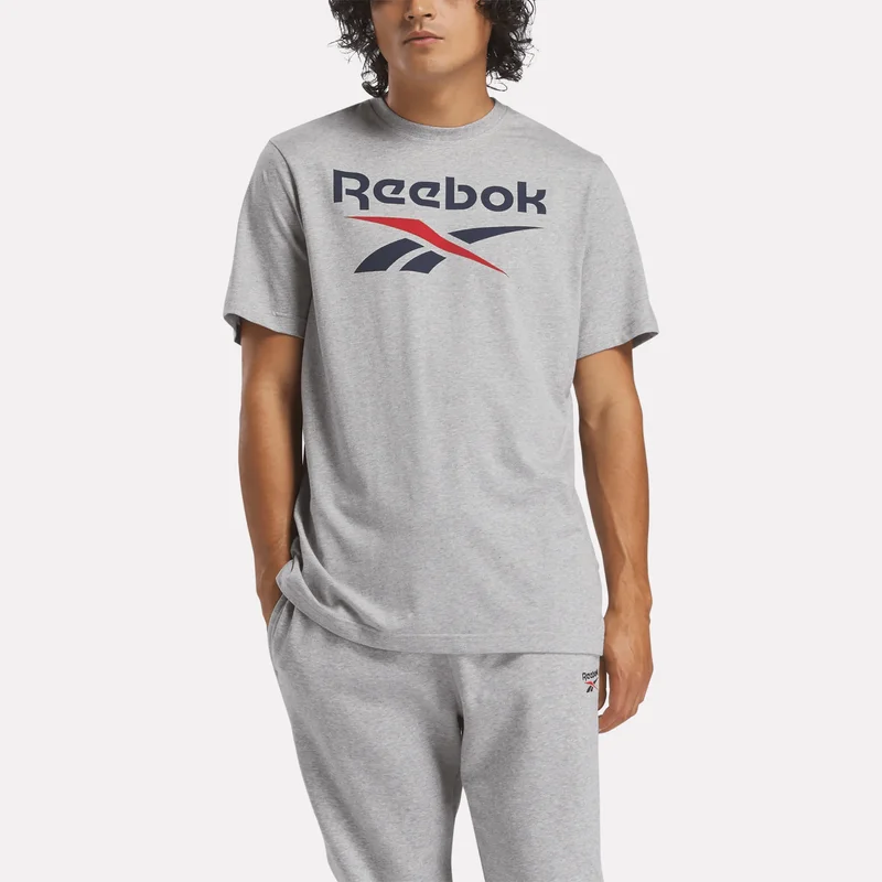 Image of Men's Reebok Identity Big Stacked Logo T-Shirt