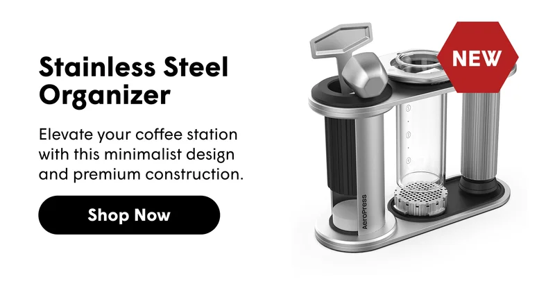 Stainless Steel Organizer Elevate your coffee station with this minimalist design and premium construction. [SHOP NOW]