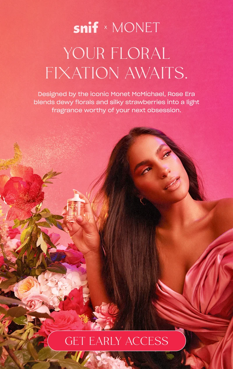 Designed by the iconic Monet McMichael, Rose Era blends dewy florals and silky strawberries into a light fragrance worthy of your next obsession. Sign up for early access →