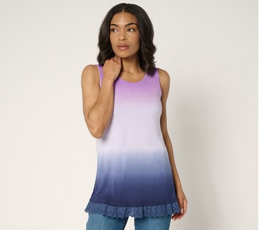 LOGO Layers by Lori Goldstein Knit Ombre Tank