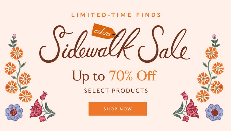Sidewalk Sale Up to 70% Off
