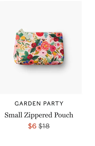 Garden Party Small Zippered Pouch
