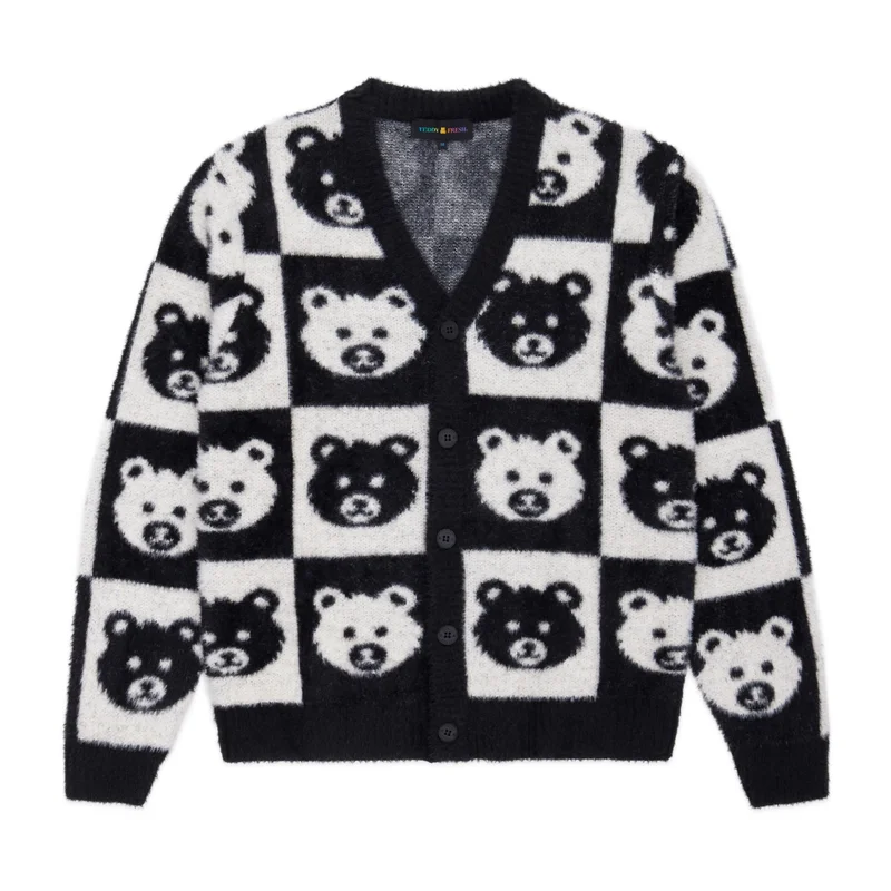Image of Checkered Bear Cardigan
