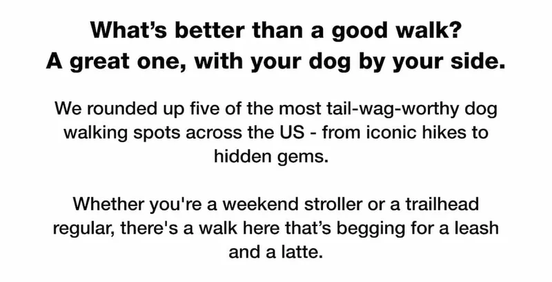 What’s better than a good walk? A great one, with your dog by your side.