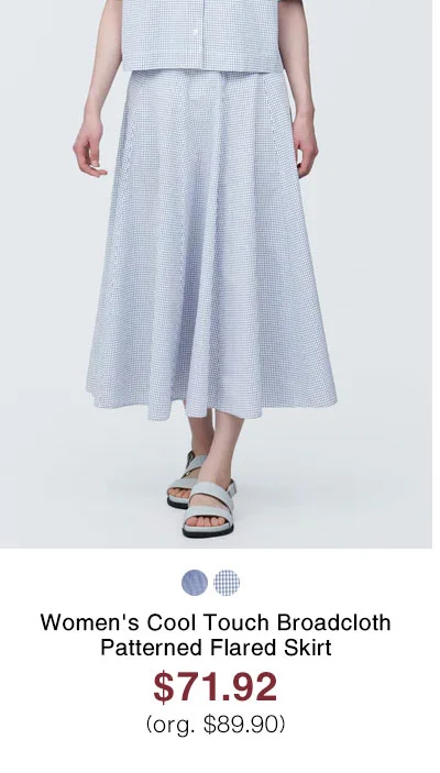 Shop Women's Cool Touch Broadcloth Patterned Flared Skirt