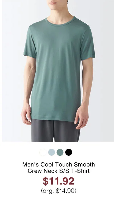 Shop Men's Cool Touch Smooth Crew Neck Short Sleeve T-Shirt