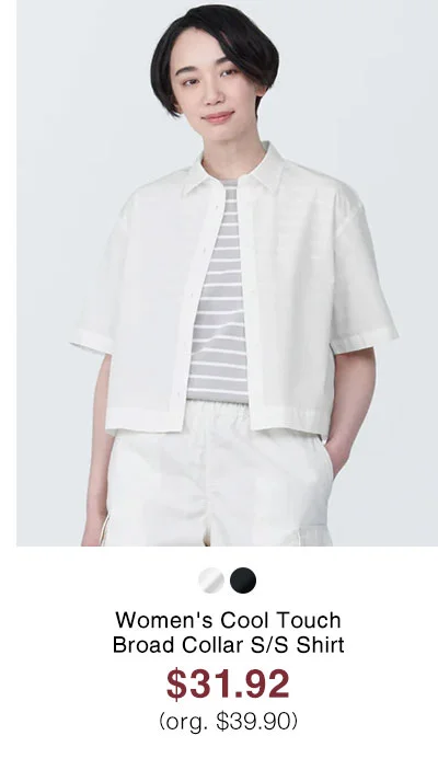 Shop Women's Cool Touch Broad Collar Short Sleeve Shirt
