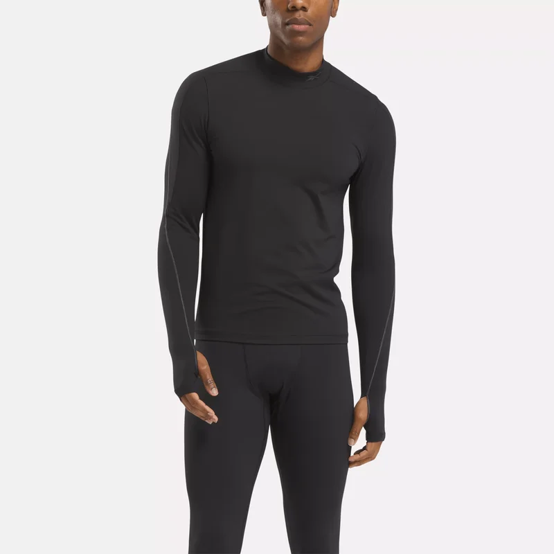 Image of Men's Speed Base Layer Long Sleeve T-Shirt Featuring RBK-FIRE+
