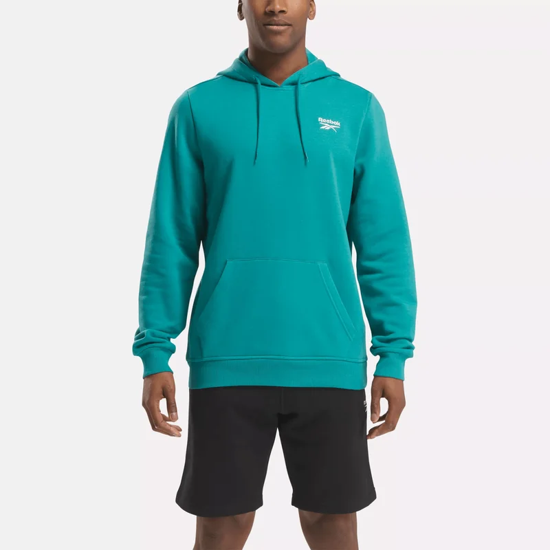 Image of Men's Reebok Identity Small Logo Fleece Hoodie