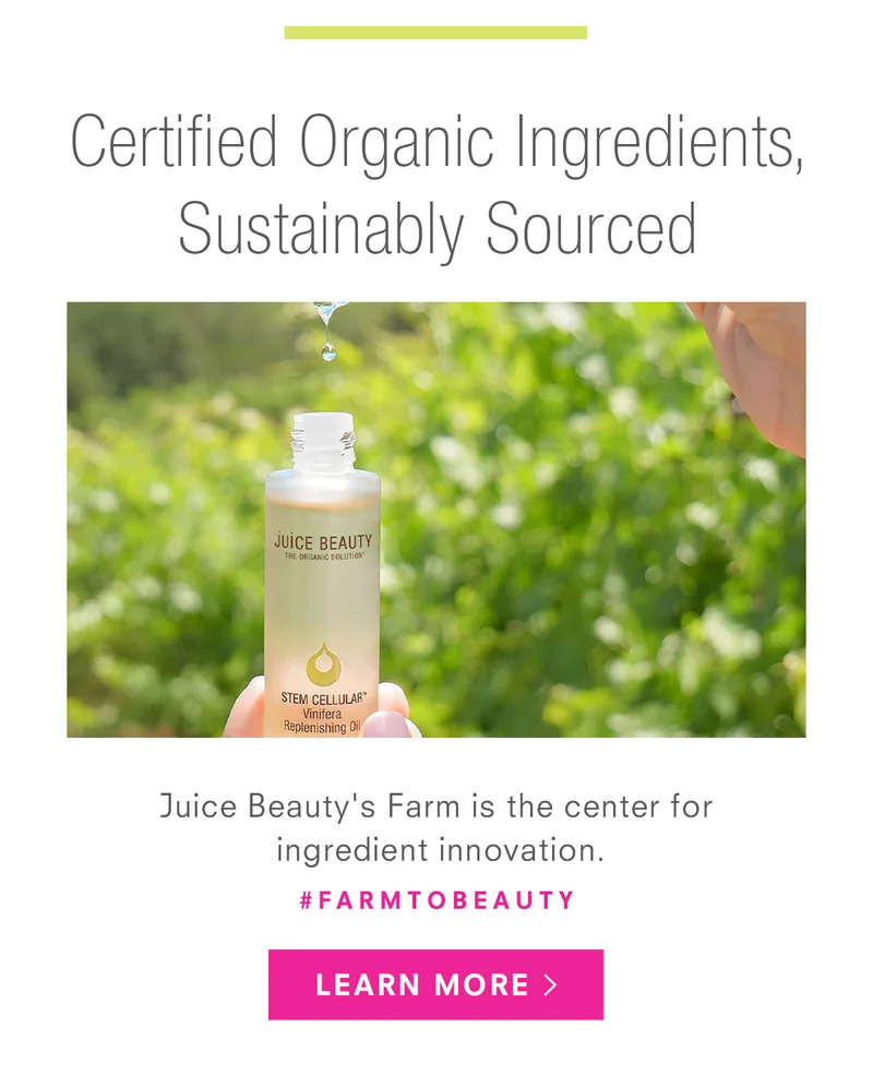Certified Organic Ingredients, Sustainably Sourced