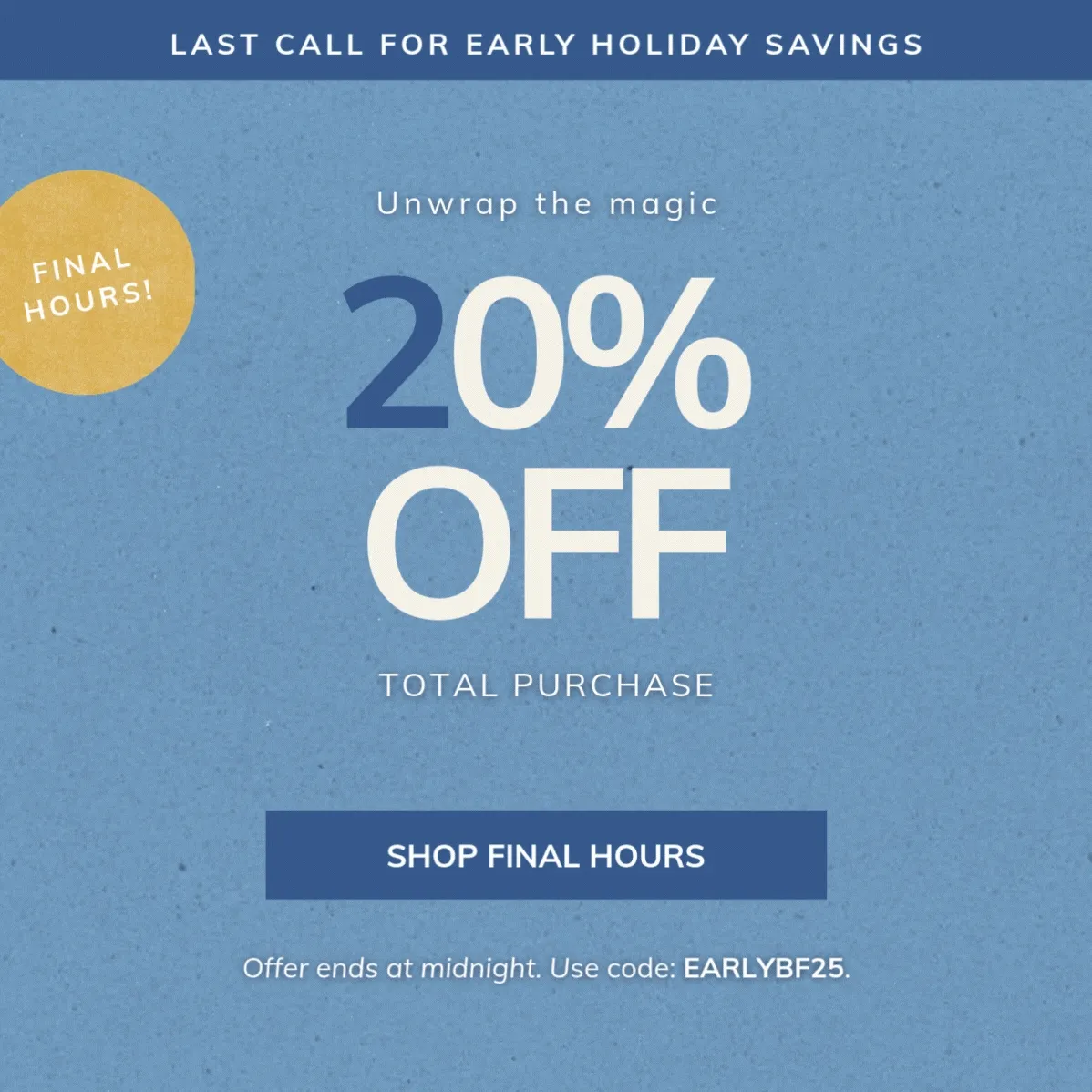 Shop Early Black Friday Holiday Savings
